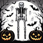 Giant Halloween Skeleton Balloons