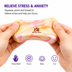 Bloom Box MarbleCheese 6PCS Sensory Art Swirl Cheese Squishy Collection