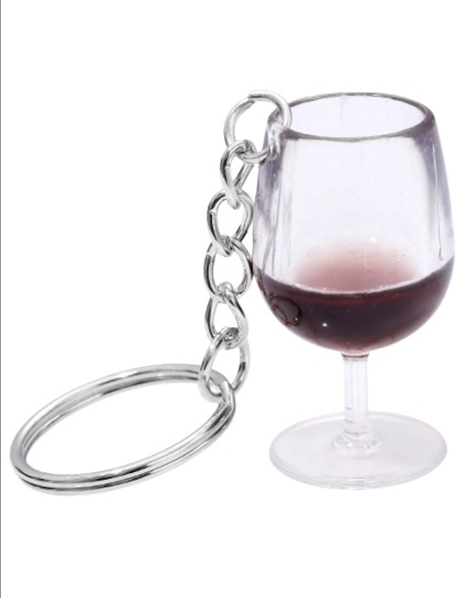 Red Wine Keyring