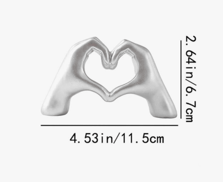 Love Gesture - Finger Ornament - Silver