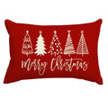 Merry Christmas Pillow Cover - Red Trees
