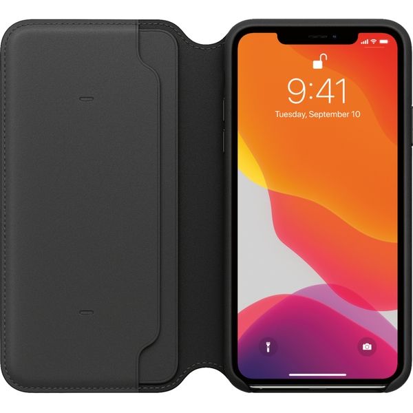 Leather Folio - Black Compatible With iPhone 11 Pro