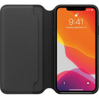 Leather Folio - Black Compatible With iPhone 11 Pro