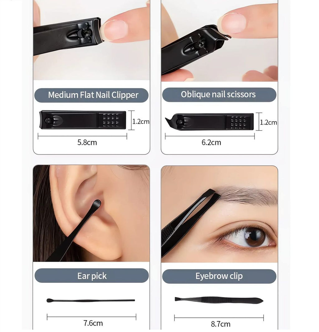 Classic Black Manicure Set