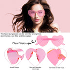 Rimless heart shaped glasses - 1 Pack