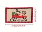 Christmas Mat- Santa in a Red Truck