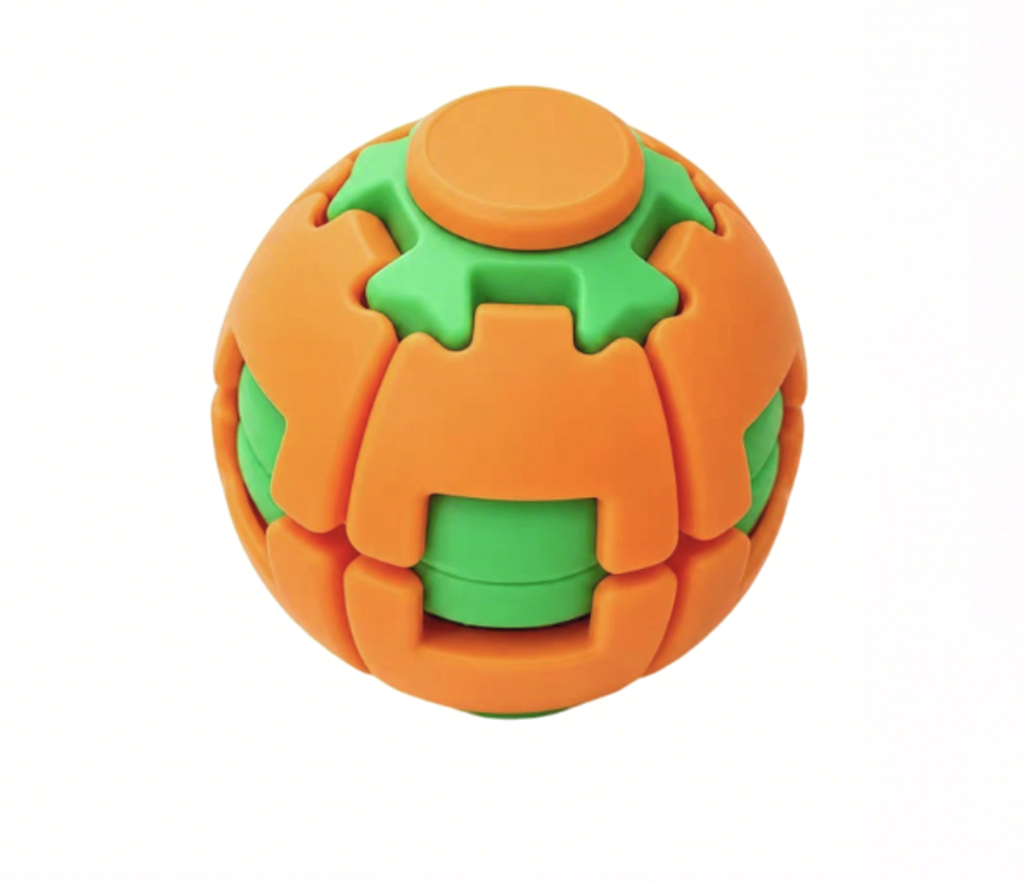 Suitable for Kids Adults, Push Spin Fidget Stress Relief Ball Toy