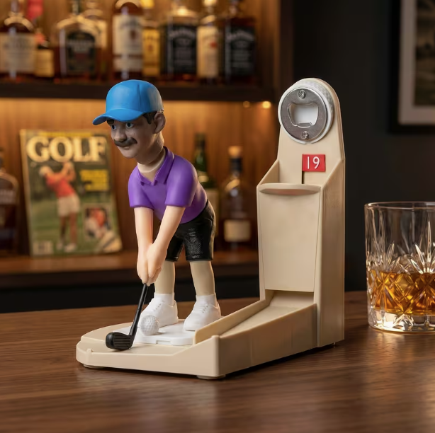 Golf Bottle Opener with Swinging Man