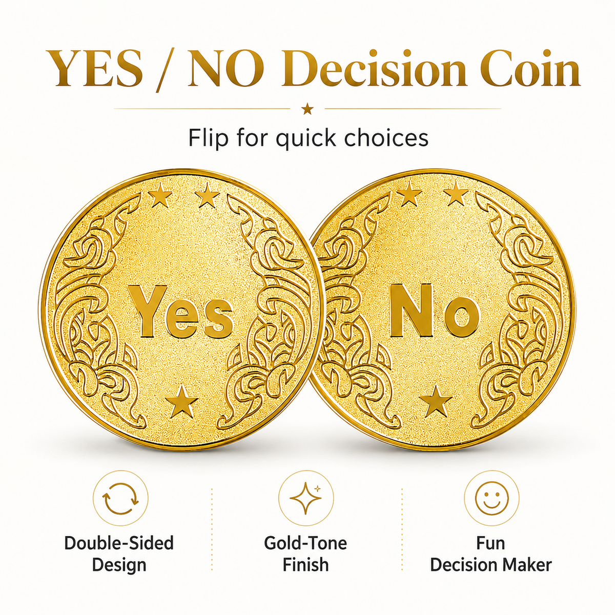 Nexora Living - Yes No Gold Decision Coin