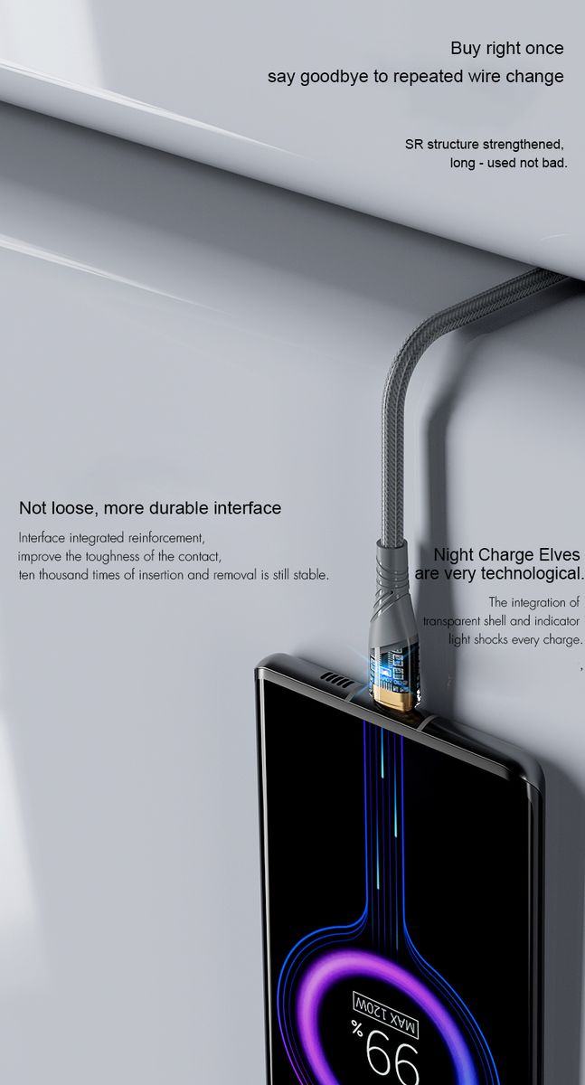 Type C to type C charging and data transfer cable