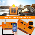 D05 - Portable Solar Power LED Flood Light - Orange