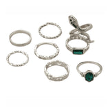 Cabs- European And American Style Imitation Gemstone Snake Wave 8Pieces