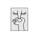 Stinky abstract - Toilet art - White / Black - 70 L x 50 W cm