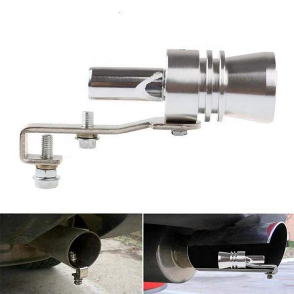 Aluminum Alloy Universal Turbo Sound Exhaust Muffler Pipe Whistle - Black