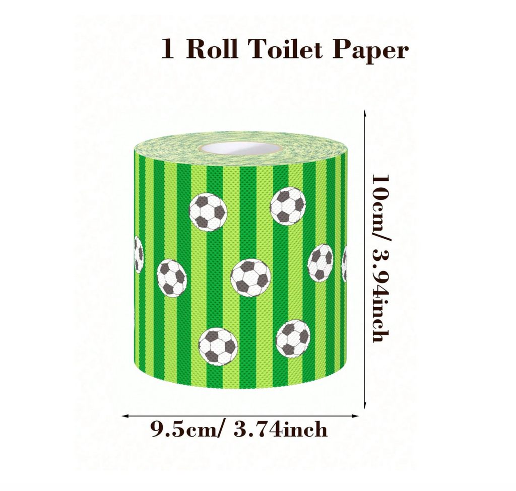 Novelty Soccer Ball Print Toilet Paper Roll