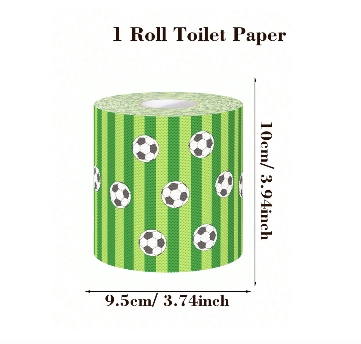 Novelty Soccer Ball Print Toilet Paper Roll