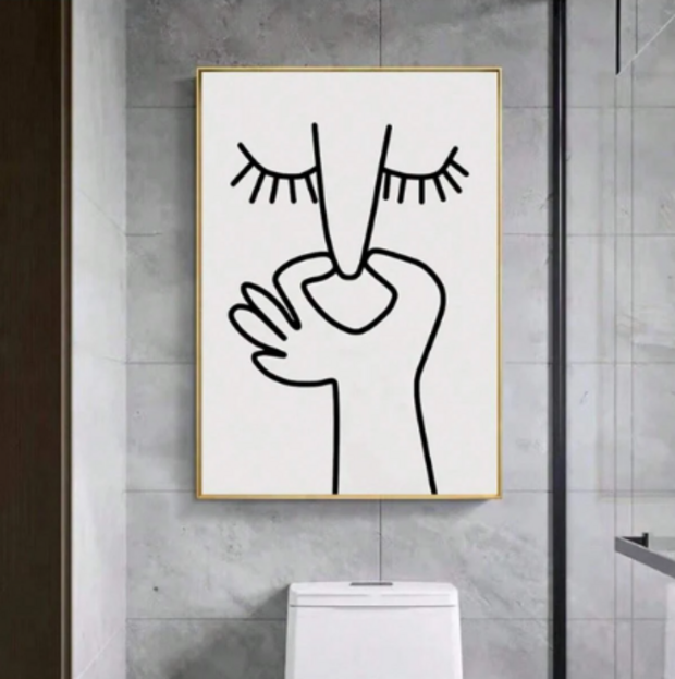 Stinky abstract - Toilet art - 30 L x 20 W cm