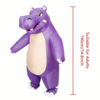Giant Inflatable Purple Hippo Dress Up