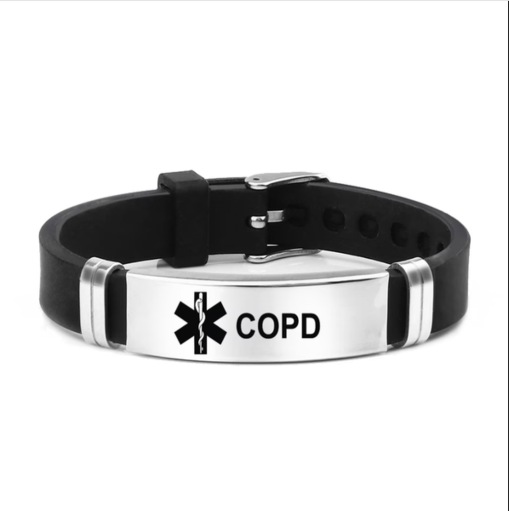 Medical Alert Identification Bracelet - Black