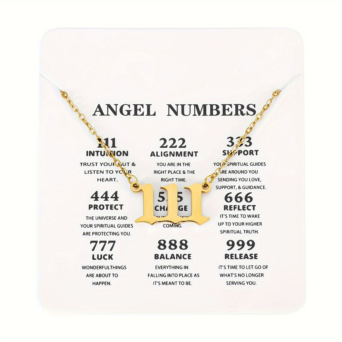Cabs - Angel Numbers Pendant Chain