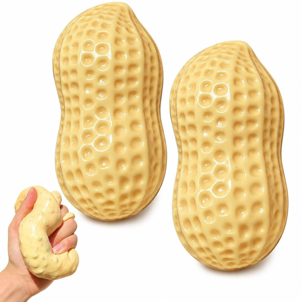 2 Pieces Vilico Peanut Squishy Toys,Slow Rising Squeeze Sensory Stress Toys