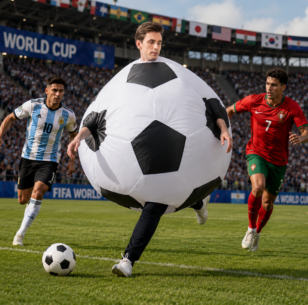 W C Soccer Inflatable Costume