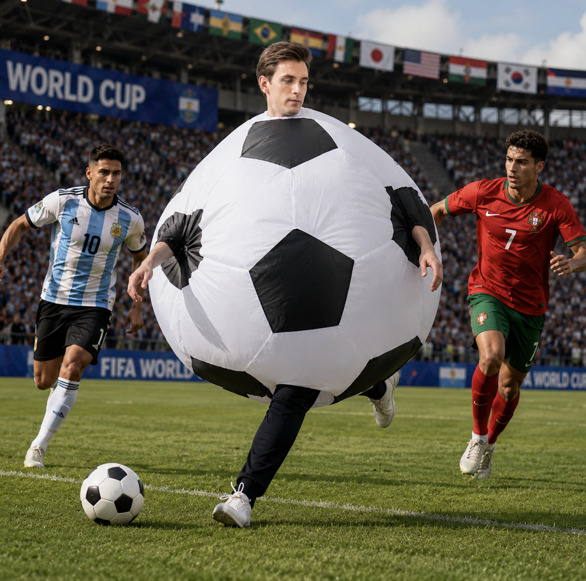 W C Soccer Inflatable Costume