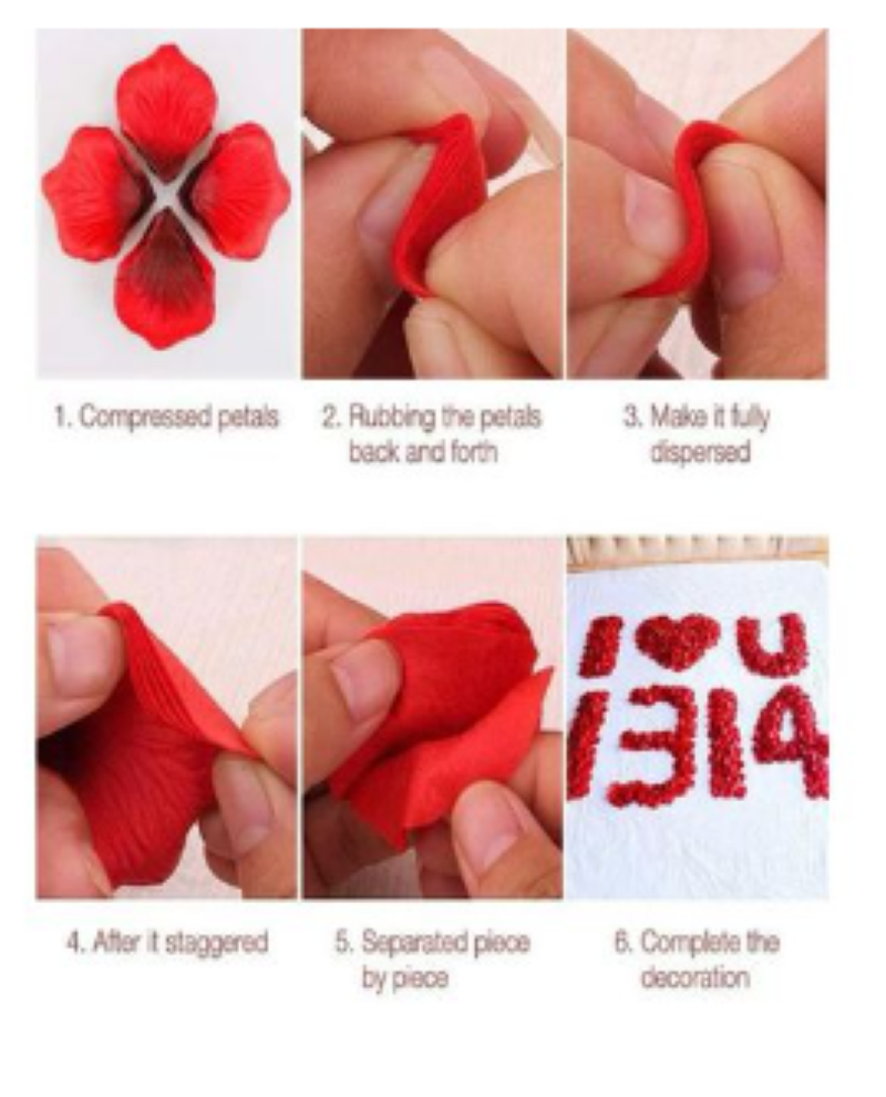 1000 Piece Artificial Rose Petals