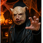 Terrifying Pig Head Dressing Mask, Breathable and Comfortable Mesh Material