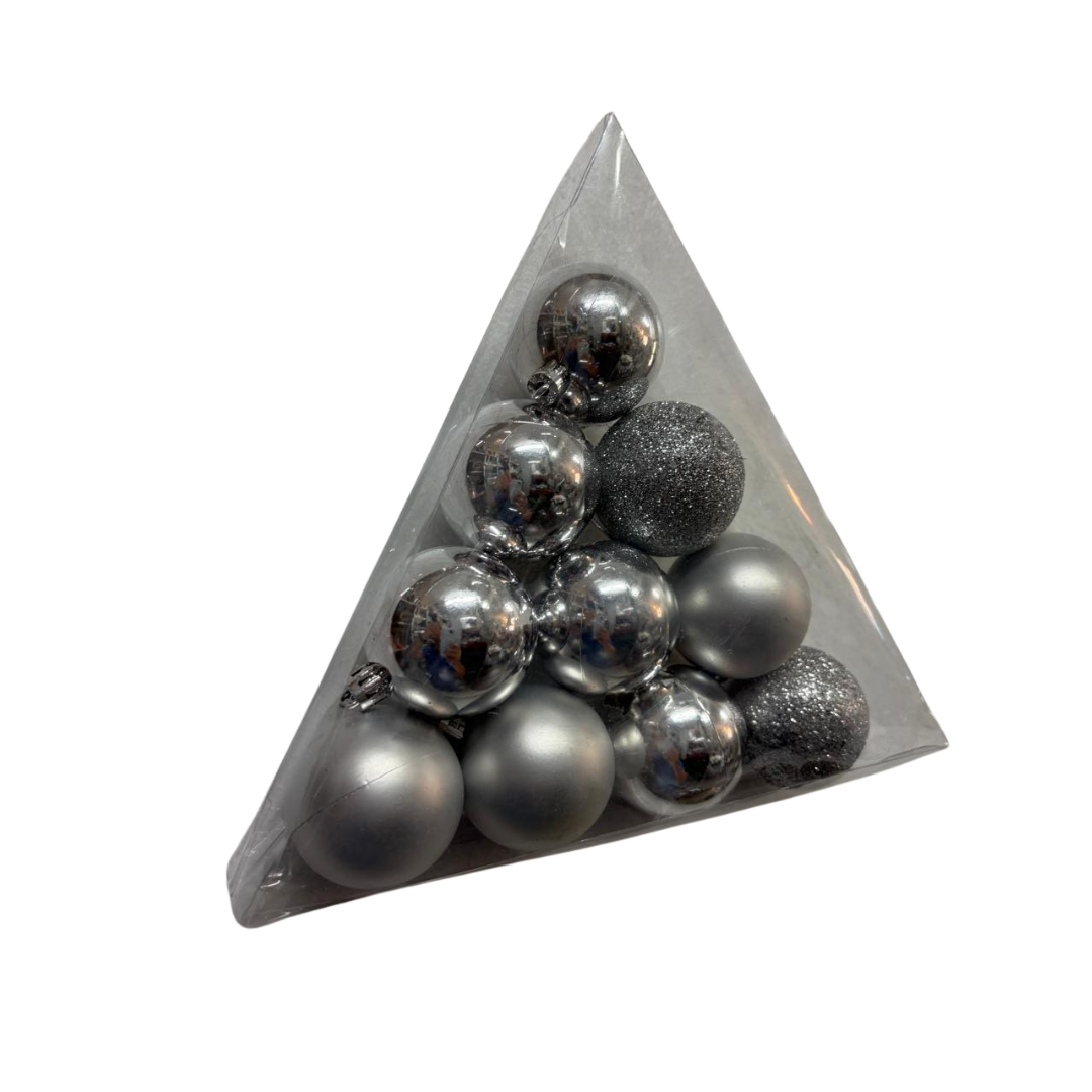 XMAS TREE DECOR BALLS 10PC 5cmPYRAMID