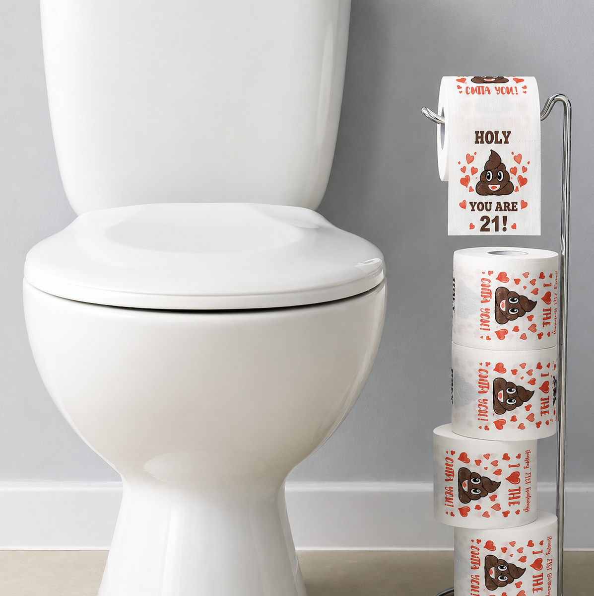 1pc 21st Birthday Novelty Toilet Paper Roll