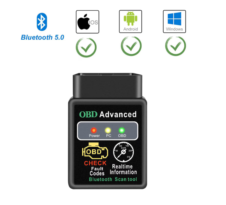 OBD advanced automotive diagnostic interface, 12V, black