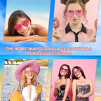 Rimless Heart Shaped Glasses - 5 Pack