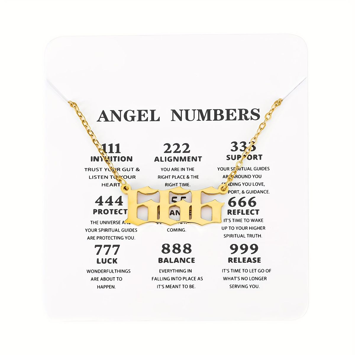 Cabs - Angel Numbers Pendant Chain