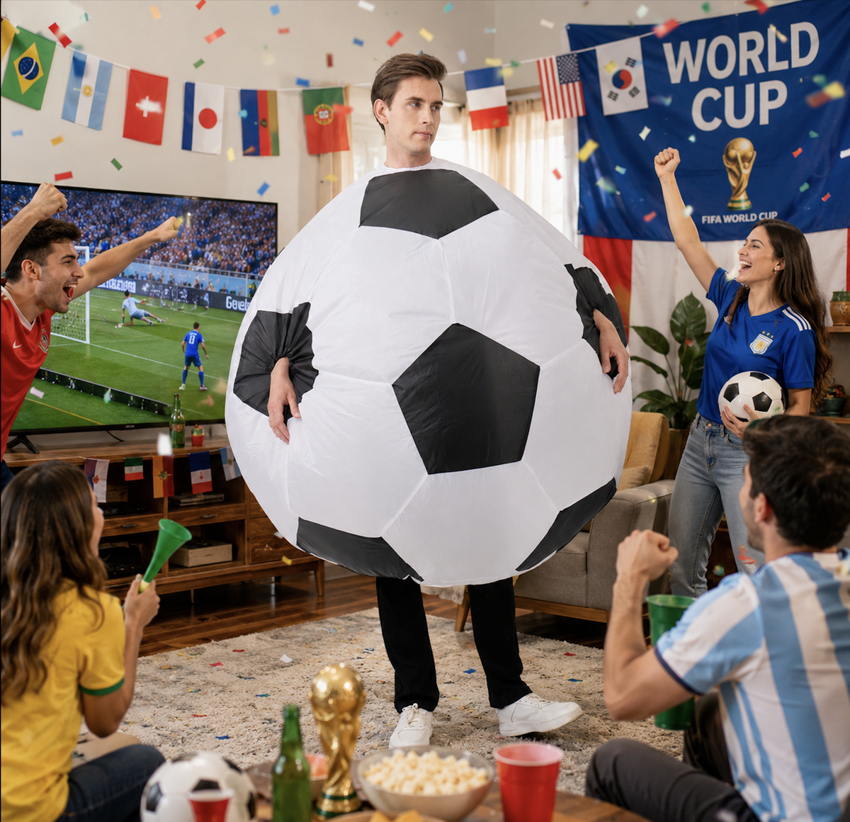 W C Soccer Inflatable Costume