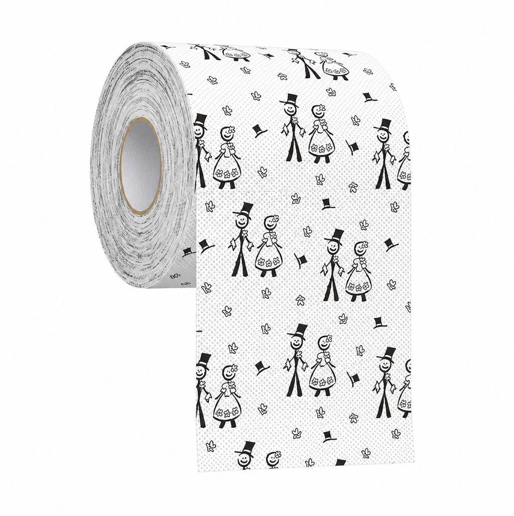Bride & Groom Novelty Toilet Paper Roll