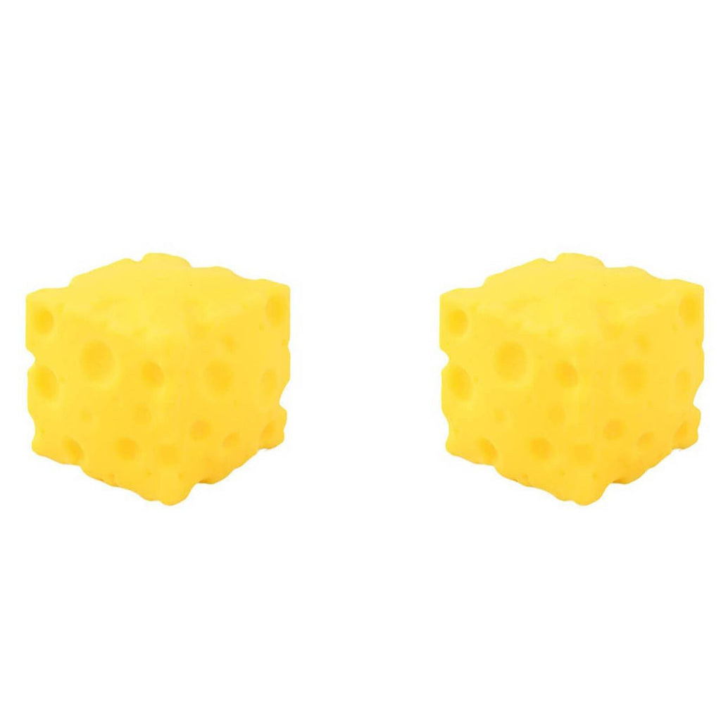 2Pcs Cheese Squishy Squeeze Toy, Soft Slow Rebound Novelty Sensory Toy