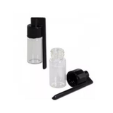 Snuff bottle with folding spoon