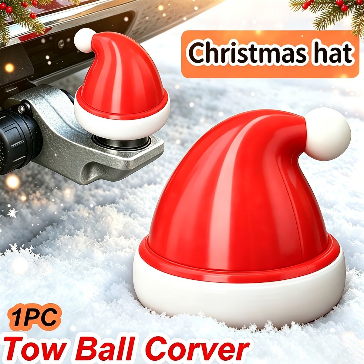 Santa Hat Trailer Tow Ball Cover - Festive Christmas Car Accessory