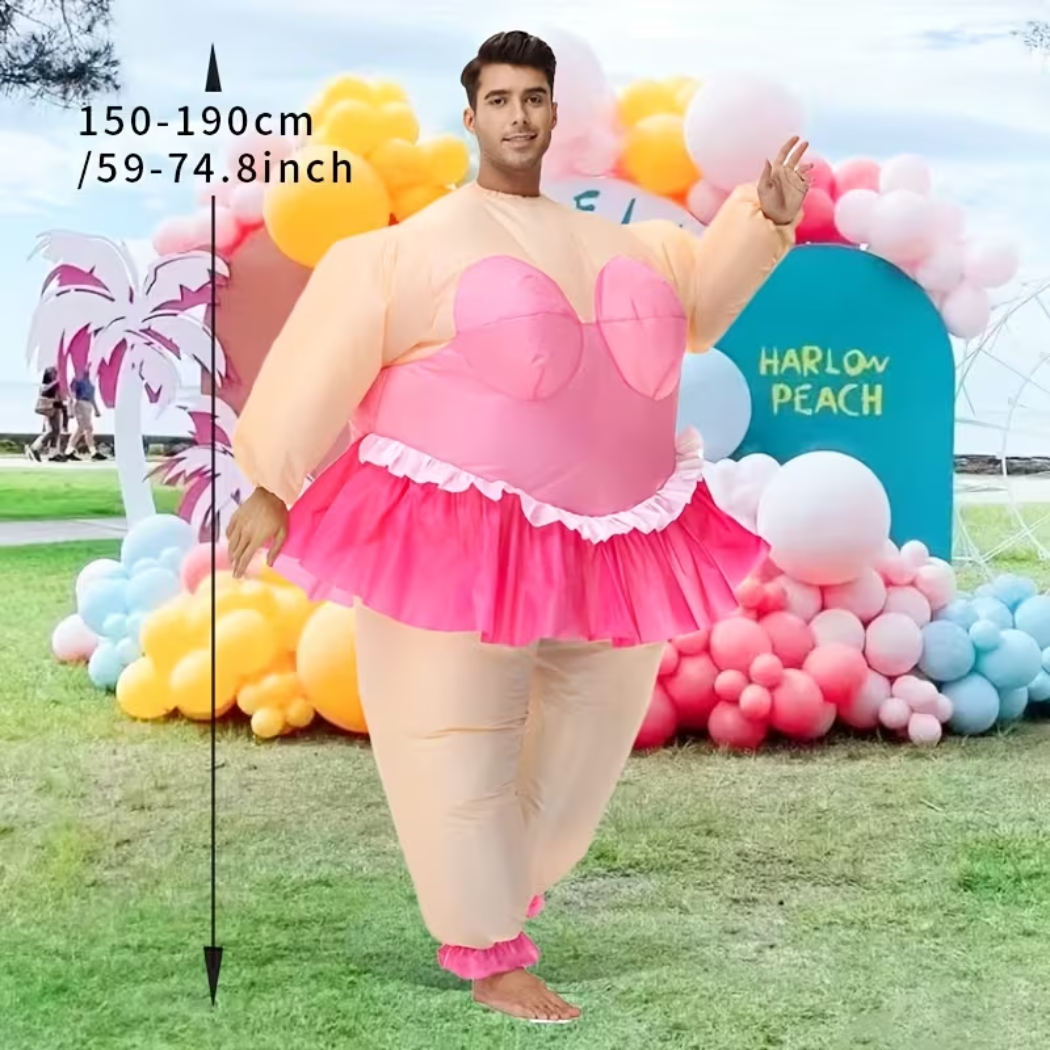 Halloween Adult Pink Sumo Inflatable Costume