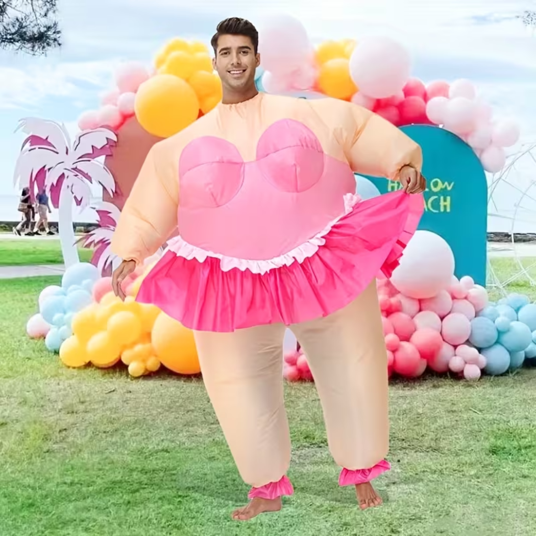 Halloween Adult Pink Sumo Inflatable Costume