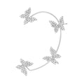 Butterfly Design Ear Cuff / Wrap With Inlaid Rhinestones