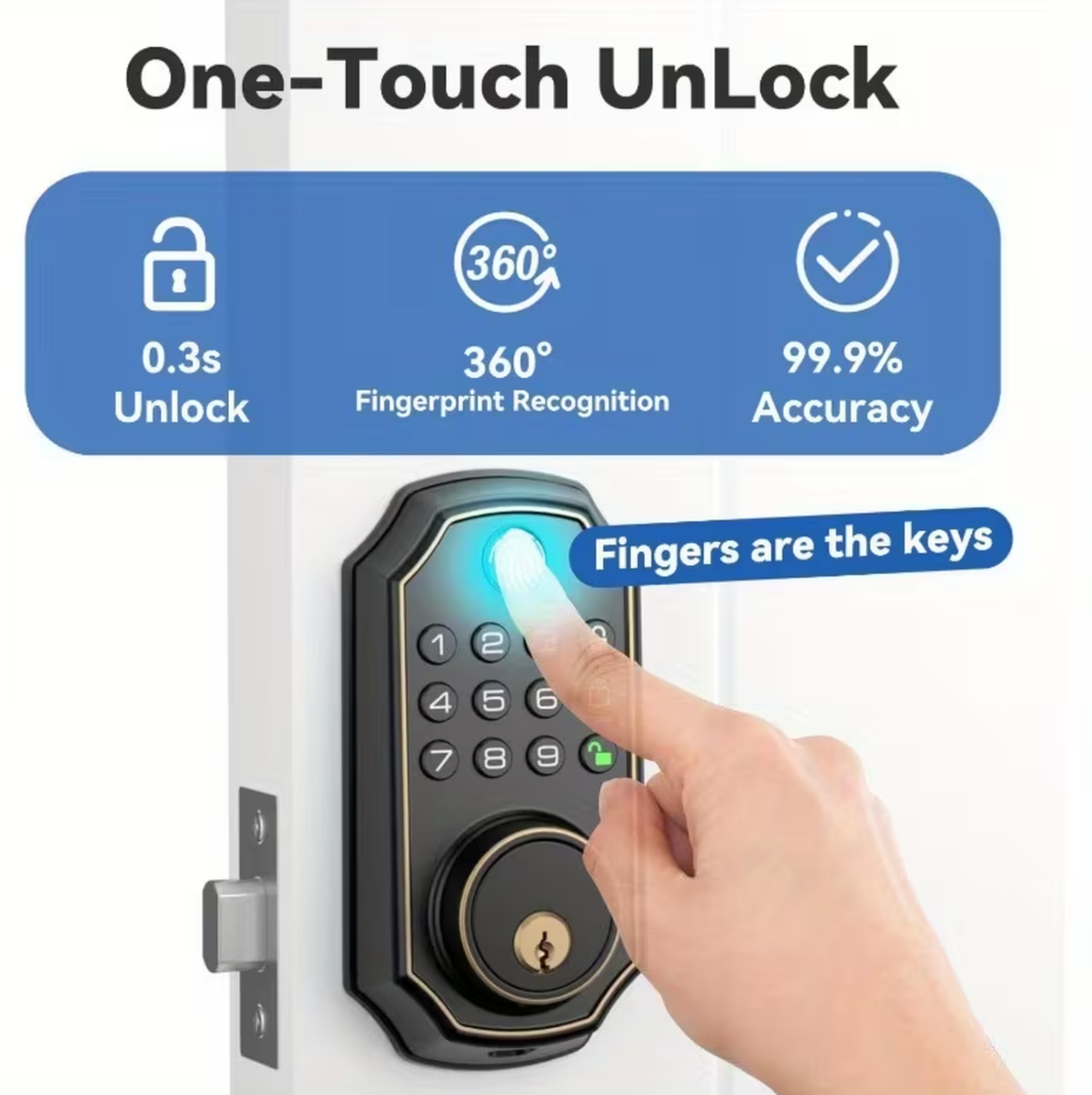 Smart Door Lock Keyless Entry Door Lock with Keypad and Bluetooth App