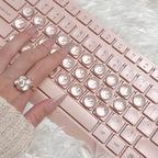 64pcs Transparent Silicone Key Caps Set