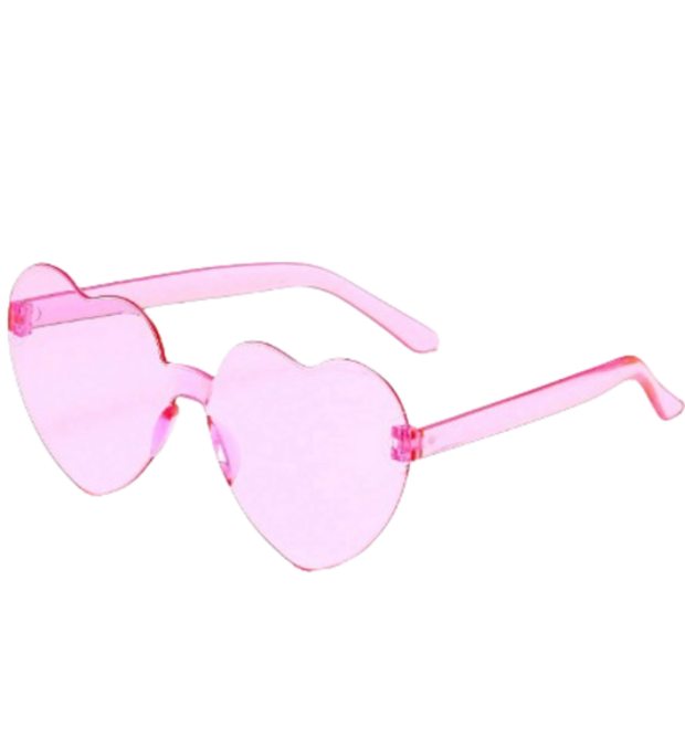 Rimless heart shaped glasses - 1 Pack