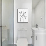 Stinky abstract - Toilet art - White / Black - 70 L x 50 W cm