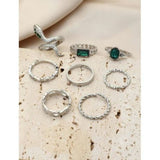 Cabs- European And American Style Imitation Gemstone Snake Wave 8Pieces