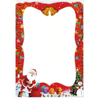 1pc Christmas Theme Material Photo Frame Decoration Banner Hanging