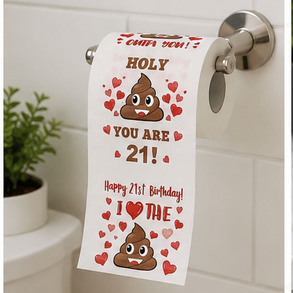 1pc 21st Birthday Novelty Toilet Paper Roll