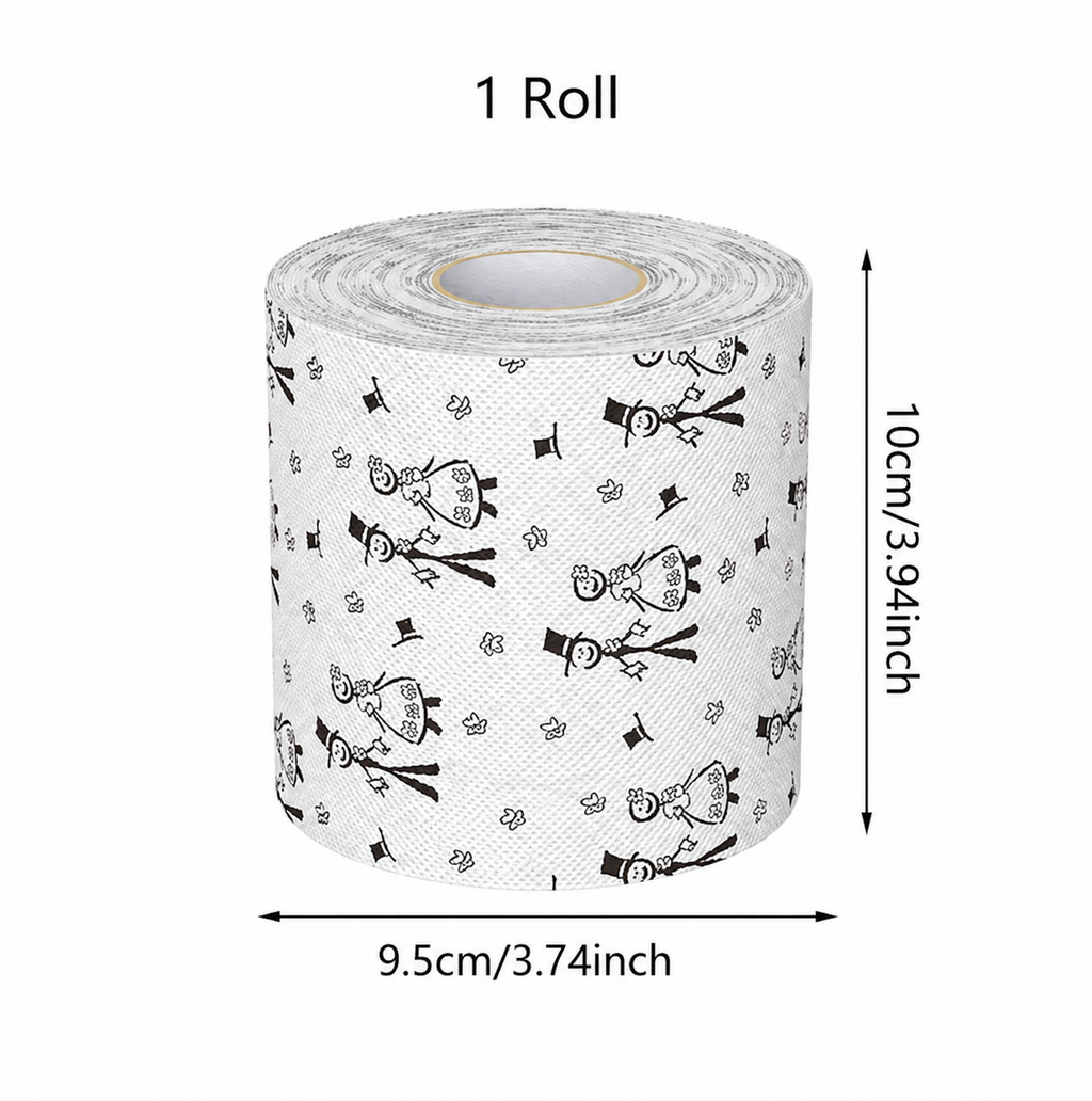 Bride & Groom Novelty Toilet Paper Roll
